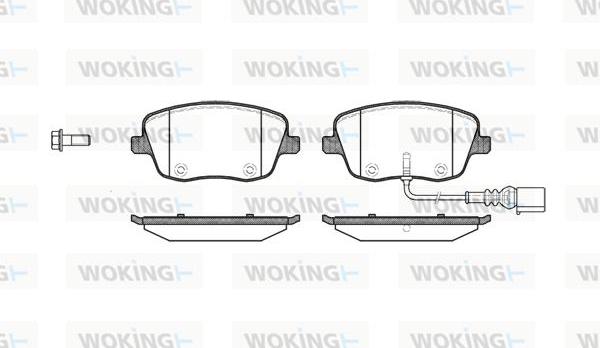 Woking P6753.01 - Тормозные колодки, дисковые, комплект www.autospares.lv