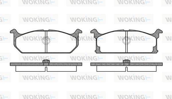 Woking P0943.00 - Bremžu uzliku kompl., Disku bremzes autospares.lv