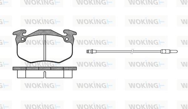 Woking P0443.12 - Тормозные колодки, дисковые, комплект www.autospares.lv