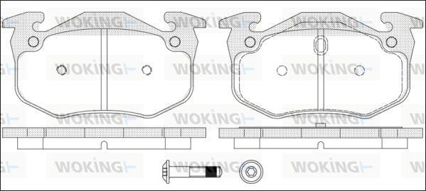 Woking P0443.70 - Bremžu uzliku kompl., Disku bremzes autospares.lv