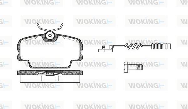 Woking P0453.02 - Bremžu uzliku kompl., Disku bremzes autospares.lv