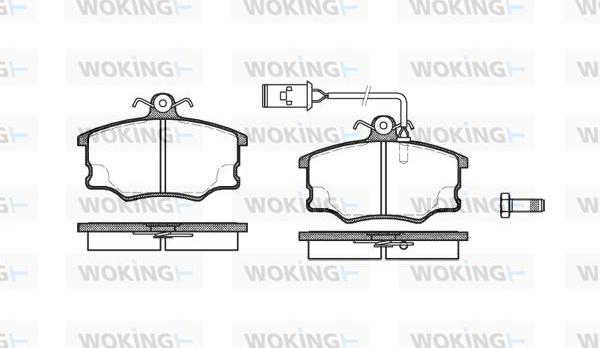 Woking P0463.52 - Тормозные колодки, дисковые, комплект www.autospares.lv