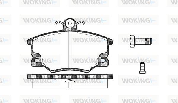 Woking P0463.14 - Bremžu uzliku kompl., Disku bremzes autospares.lv