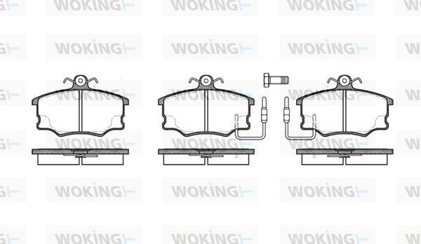 Woking P0463.32 - Тормозные колодки, дисковые, комплект www.autospares.lv