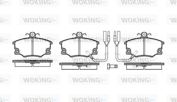 Woking P0463.22 - Bremžu uzliku kompl., Disku bremzes autospares.lv