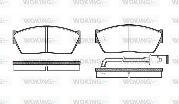 Woking P0473.11 - Brake Pad Set, disc brake www.autospares.lv