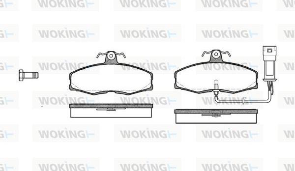 Woking P0543.02 - Brake Pad Set, disc brake www.autospares.lv