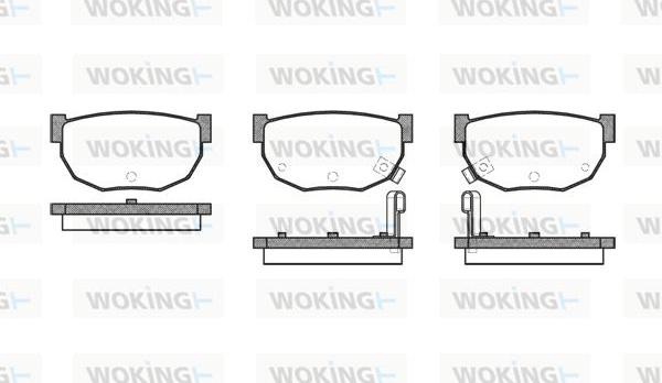 Woking P0513.02 - Тормозные колодки, дисковые, комплект www.autospares.lv