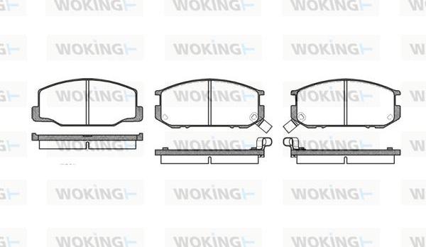 Woking P0523.02 - Brake Pad Set, disc brake www.autospares.lv