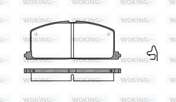 Woking P0673.04 - Тормозные колодки, дисковые, комплект www.autospares.lv