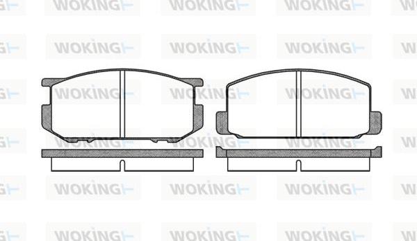 Woking P0093.00 - Brake Pad Set, disc brake www.autospares.lv