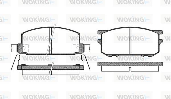 Woking P0093.12 - Bremžu uzliku kompl., Disku bremzes autospares.lv