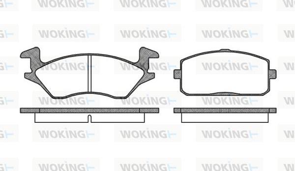 Woking P0053.10 - Brake Pad Set, disc brake www.autospares.lv