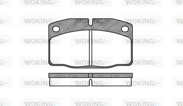 Woking P0013.00 - Тормозные колодки, дисковые, комплект www.autospares.lv