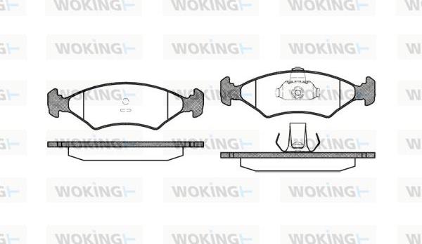 Woking P0193.10 - Bremžu uzliku kompl., Disku bremzes www.autospares.lv