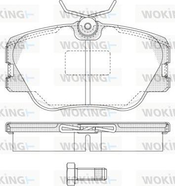 Woking P0893.00 - Тормозные колодки, дисковые, комплект www.autospares.lv