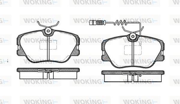 Woking P0893.02 - Bremžu uzliku kompl., Disku bremzes autospares.lv