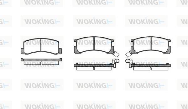 Woking P0853.02 - Brake Pad Set, disc brake www.autospares.lv