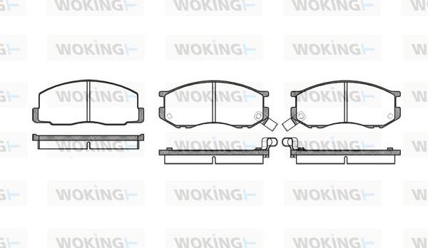 Woking P0873.02 - Brake Pad Set, disc brake www.autospares.lv