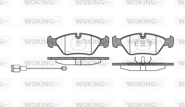 Woking P0393.02 - Тормозные колодки, дисковые, комплект www.autospares.lv