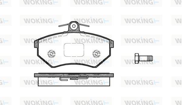 Woking P0343.40 - Тормозные колодки, дисковые, комплект www.autospares.lv