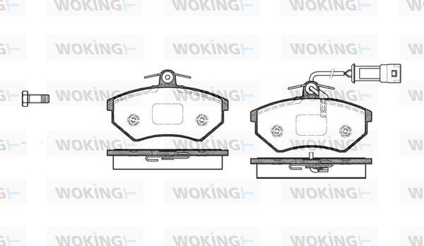 Woking P0343.42 - Тормозные колодки, дисковые, комплект www.autospares.lv