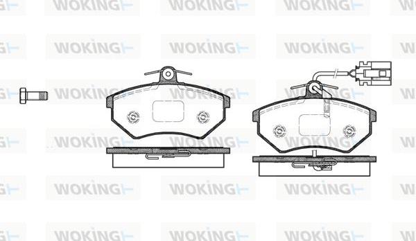 Woking P0343.62 - Тормозные колодки, дисковые, комплект www.autospares.lv