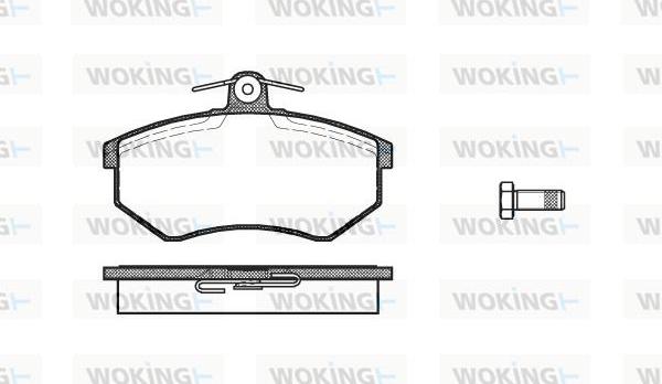 Woking P0343.00 - Brake Pad Set, disc brake www.autospares.lv