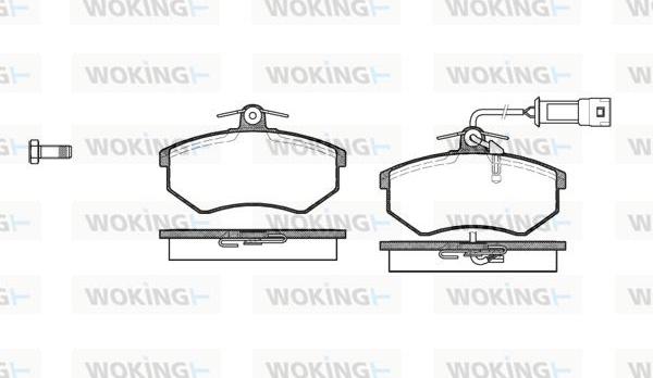 Woking P0343.02 - Тормозные колодки, дисковые, комплект www.autospares.lv