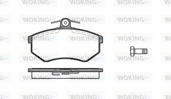 Woking P0343.10 - Brake Pad Set, disc brake www.autospares.lv