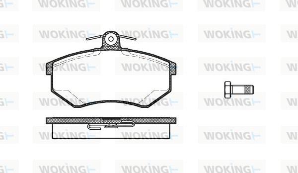 Woking P0343.20 - Тормозные колодки, дисковые, комплект www.autospares.lv