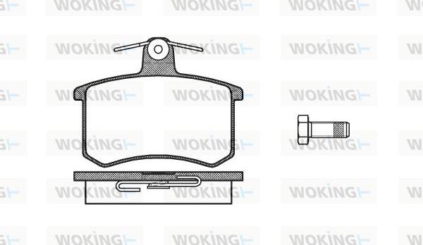 Woking P0353.00 - Bremžu uzliku kompl., Disku bremzes autospares.lv