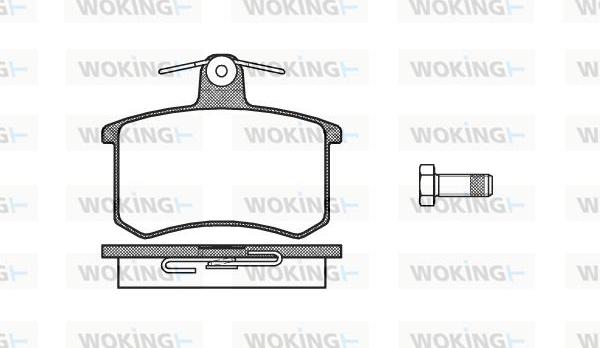 Woking P0353.10 - Bremžu uzliku kompl., Disku bremzes autospares.lv