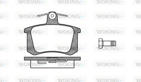 Woking P0353.20 - Тормозные колодки, дисковые, комплект www.autospares.lv