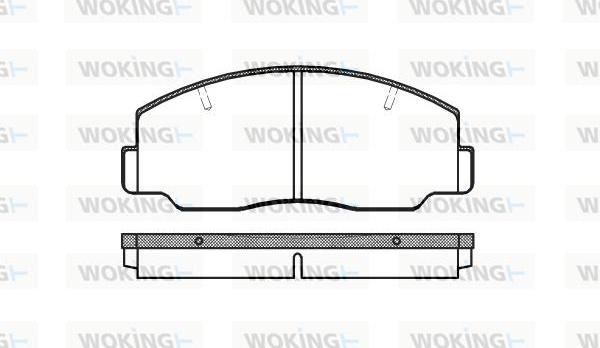 Woking P0373.00 - Тормозные колодки, дисковые, комплект www.autospares.lv