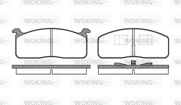 Woking P0203.00 - Тормозные колодки, дисковые, комплект www.autospares.lv