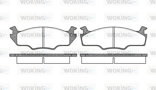 Woking P0213.10 - Тормозные колодки, дисковые, комплект www.autospares.lv