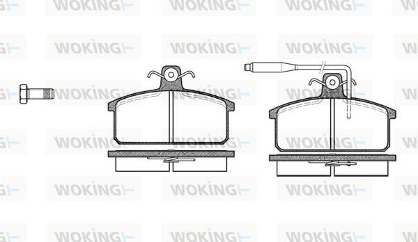 Woking P0283.02 - Bremžu uzliku kompl., Disku bremzes autospares.lv