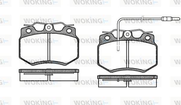 Woking P0703.02 - Bremžu uzliku kompl., Disku bremzes www.autospares.lv