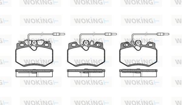 Woking P0703.14 - Тормозные колодки, дисковые, комплект www.autospares.lv