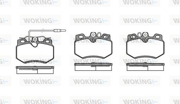 Woking P0703.12 - Bremžu uzliku kompl., Disku bremzes www.autospares.lv