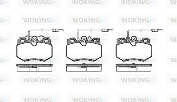 Woking P0703.24 - Bremžu uzliku kompl., Disku bremzes www.autospares.lv