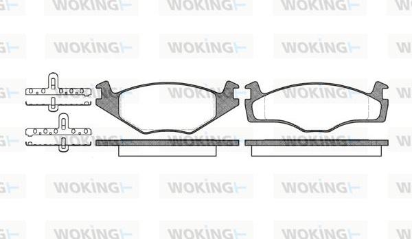 Woking P0713.00 - Тормозные колодки, дисковые, комплект www.autospares.lv