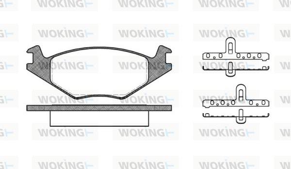 Woking P0713.20 - Brake Pad Set, disc brake www.autospares.lv