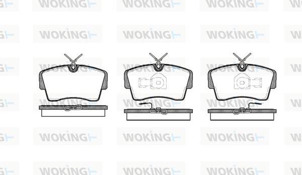 Woking P0733.00 - Тормозные колодки, дисковые, комплект www.autospares.lv