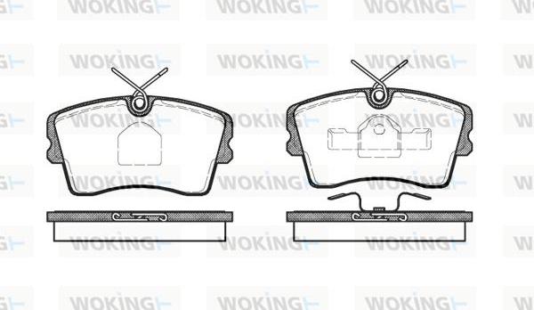 Woking P0733.10 - Тормозные колодки, дисковые, комплект www.autospares.lv