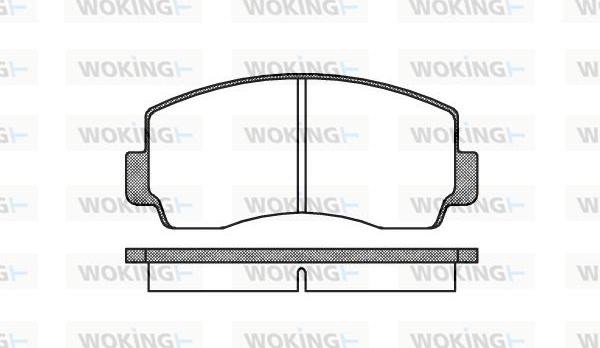 Woking P1943.00 - Bremžu uzliku kompl., Disku bremzes www.autospares.lv