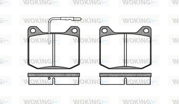 Woking P1453.32 - Тормозные колодки, дисковые, комплект www.autospares.lv