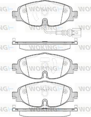 Woking P14153.01 - Bremžu uzliku kompl., Disku bremzes autospares.lv