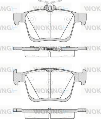 Woking P14163.00 - Тормозные колодки, дисковые, комплект www.autospares.lv